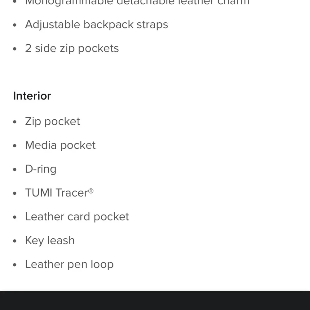 Tumi Lavender Gray medium Celina Backpack